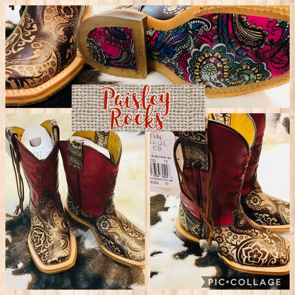 Paisley Rocks Tin Haul Boots